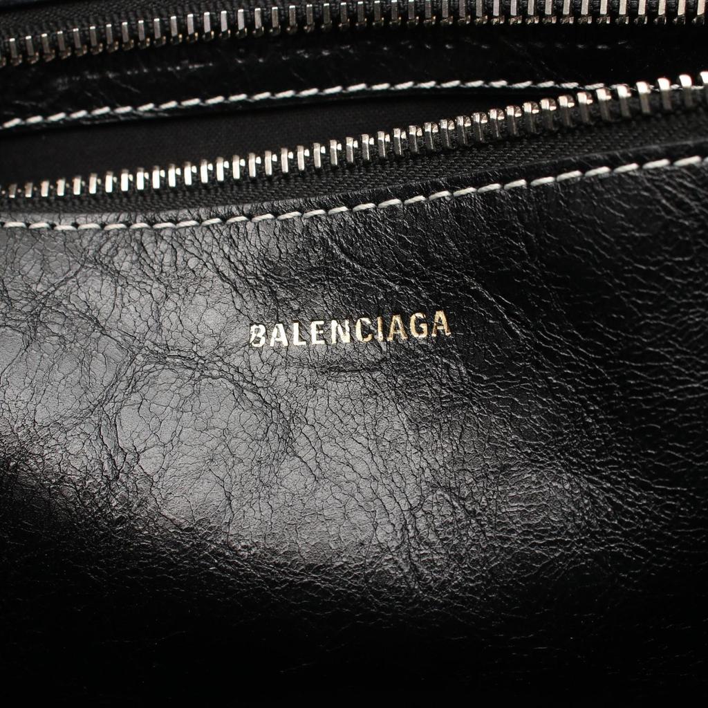 Used BALENCIAGA Barbes 2WAY Handbag 671404 leather Yellow Black White Used Women