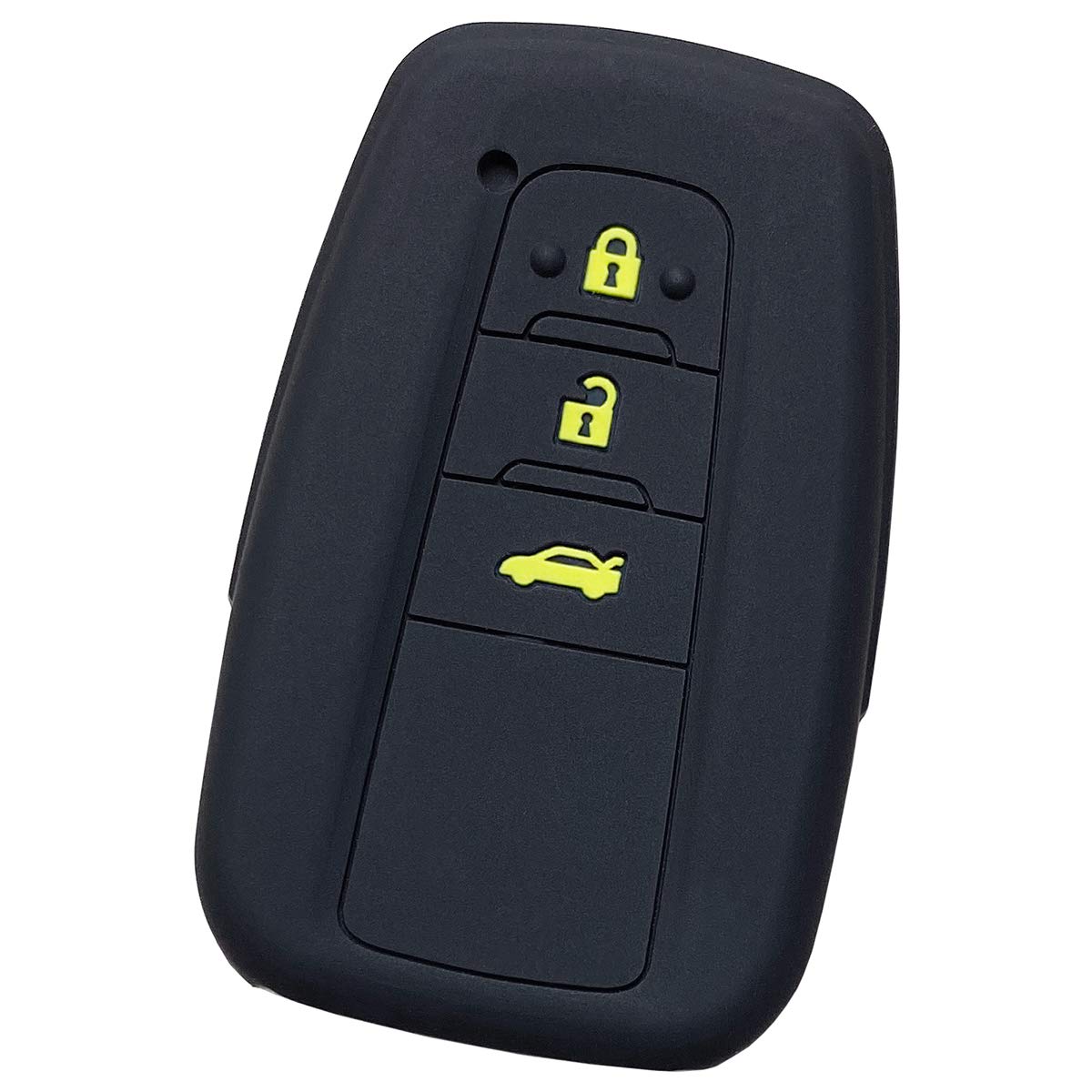 

Силиконовый чехол для смарт-ключа IKT для автомобилей Toyota, 3 кнопки, черно-желтый, Corolla Cross,