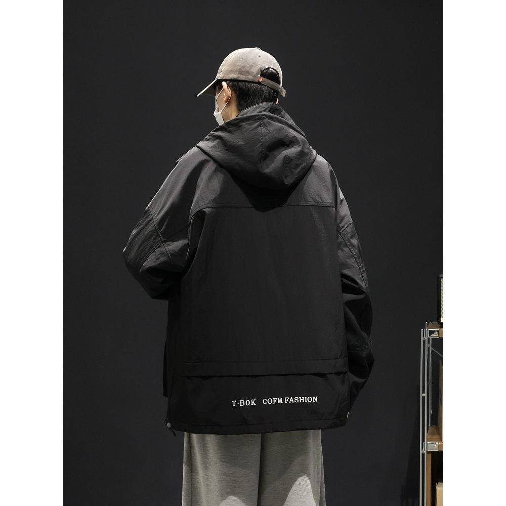 Autumn Jacket Shoulder Jacket Hooded Youth Fashion Trend Japanese Jacket