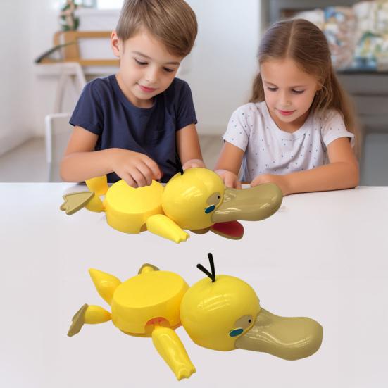 Cartoon Duck Coaster with Movable Mouth Anti-scald Heat-Resistant Cup Holder Kitchen Countertop Coffee Mug Holder Decoration