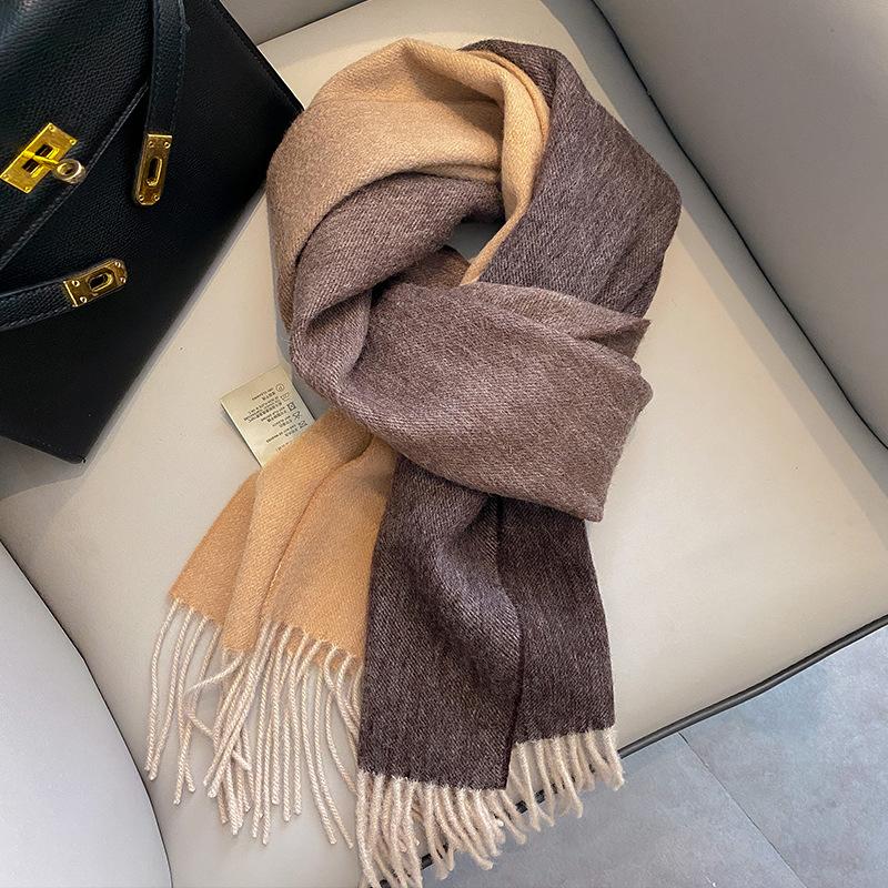Pure Wool Scarf Men's High-end Winter Men's Scarf Men's