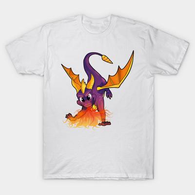 T Shirt damski Spyro Fire Harajuku Print Kawaii Tshirt Letnia koszulka damska z krótkim rękawem Top Tee