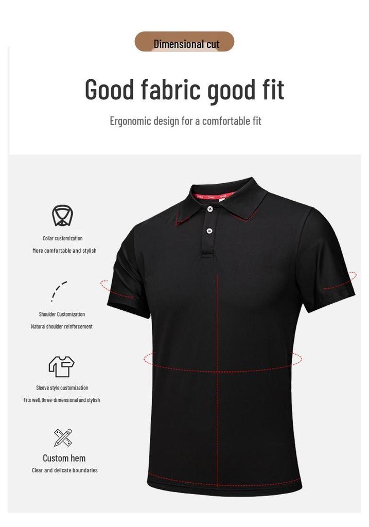 Quick-Dry Ice Silk Short Sleeve Polo - Summer Workwear & Promotional Shirt