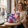 Flowing Colorful Fashion Shoulder Bag for Daily Use Casual Stylish Tote Bag