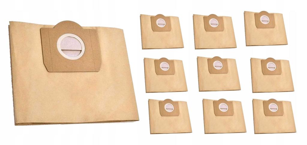 Set of 10 x Kärcher Vacuum Cleaner Bag 6.959-130.0 + Air Filter for Kärcher Vacuum Cleaners 6.414-552.0