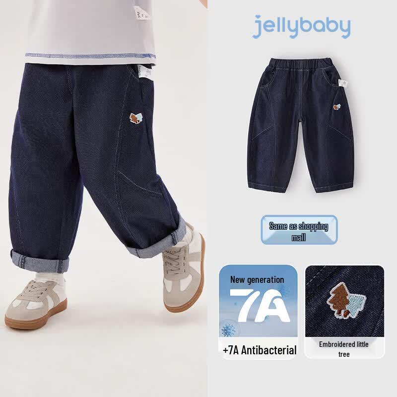 JELLYBABY Boys  Fade-Resistant Casual Denim Jeans 110
