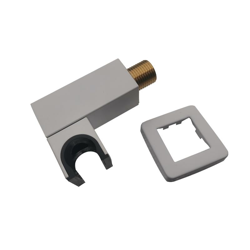 Bathroom Black/Chrome/Gold Brass Hand Shower Outlet Holder Handset Bracket Seat Round Square Hose Connector