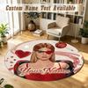 Round Rug Custom NameLana Del Rey Pattern Non Slip Carpet Home Floor Decor