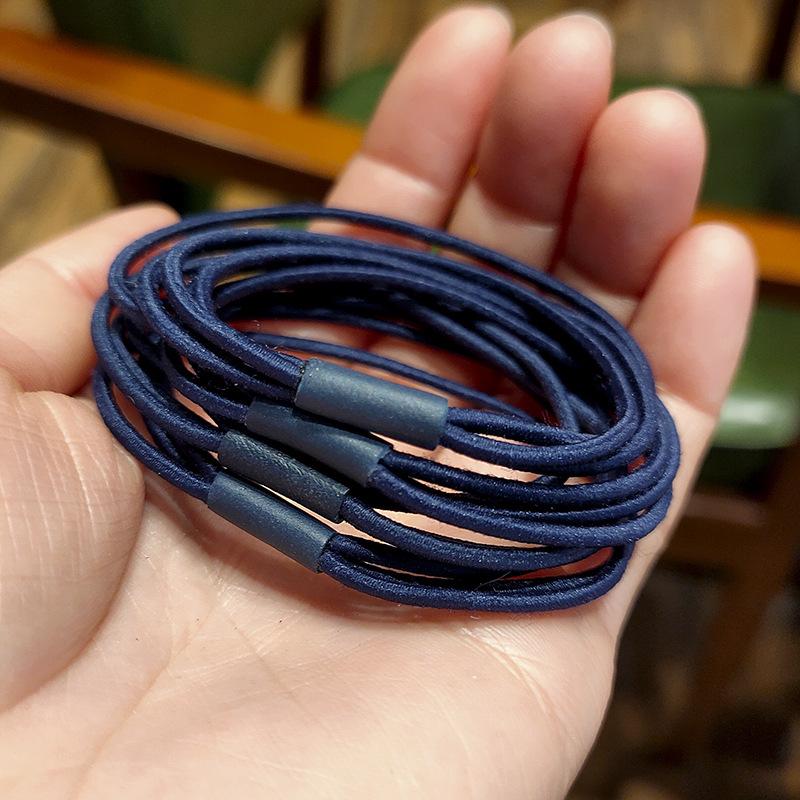 Корейские эластичные резинки для волос - простые резинки своими руками темно-синий