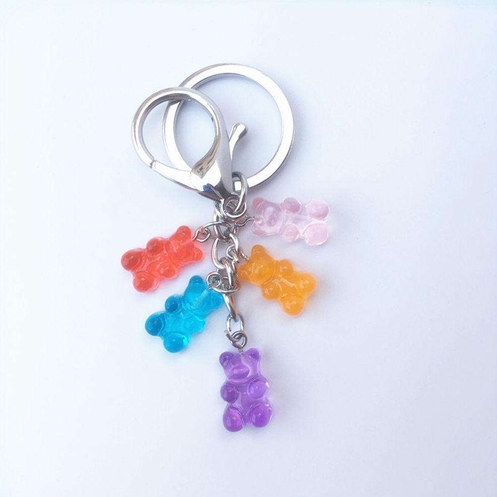Bag Pendant Colorful Bear Multicolor Gummy Charm Jewelry Key Ring Fashion Accessories Key Chain
