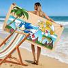 Sonic the Hedgehog Print Beach Towel, Large Soft Quick Dry Towel for Beach Camping Swimming