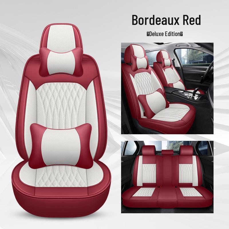 Universal Full-Wrap Nappa Leather Sports Car Seat Cover Cushion