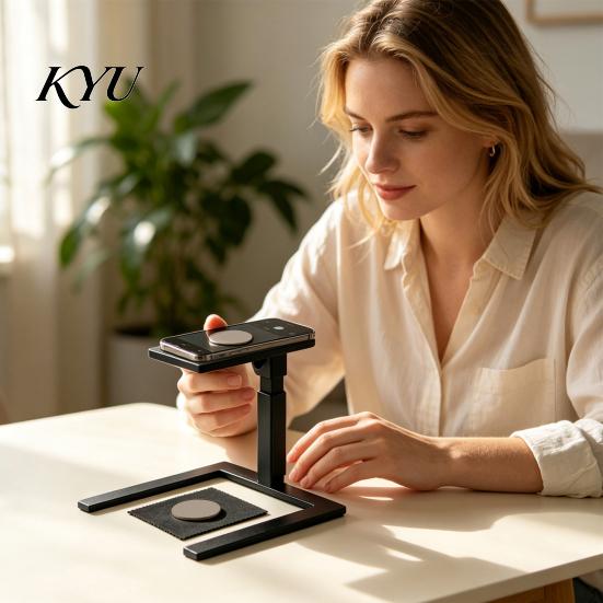 Overhead Phone Stand 3D Printed Coin Photography Stand, Adjustable Camera Holder for Hands Free Document Scanning, Video Recording, Collectibles