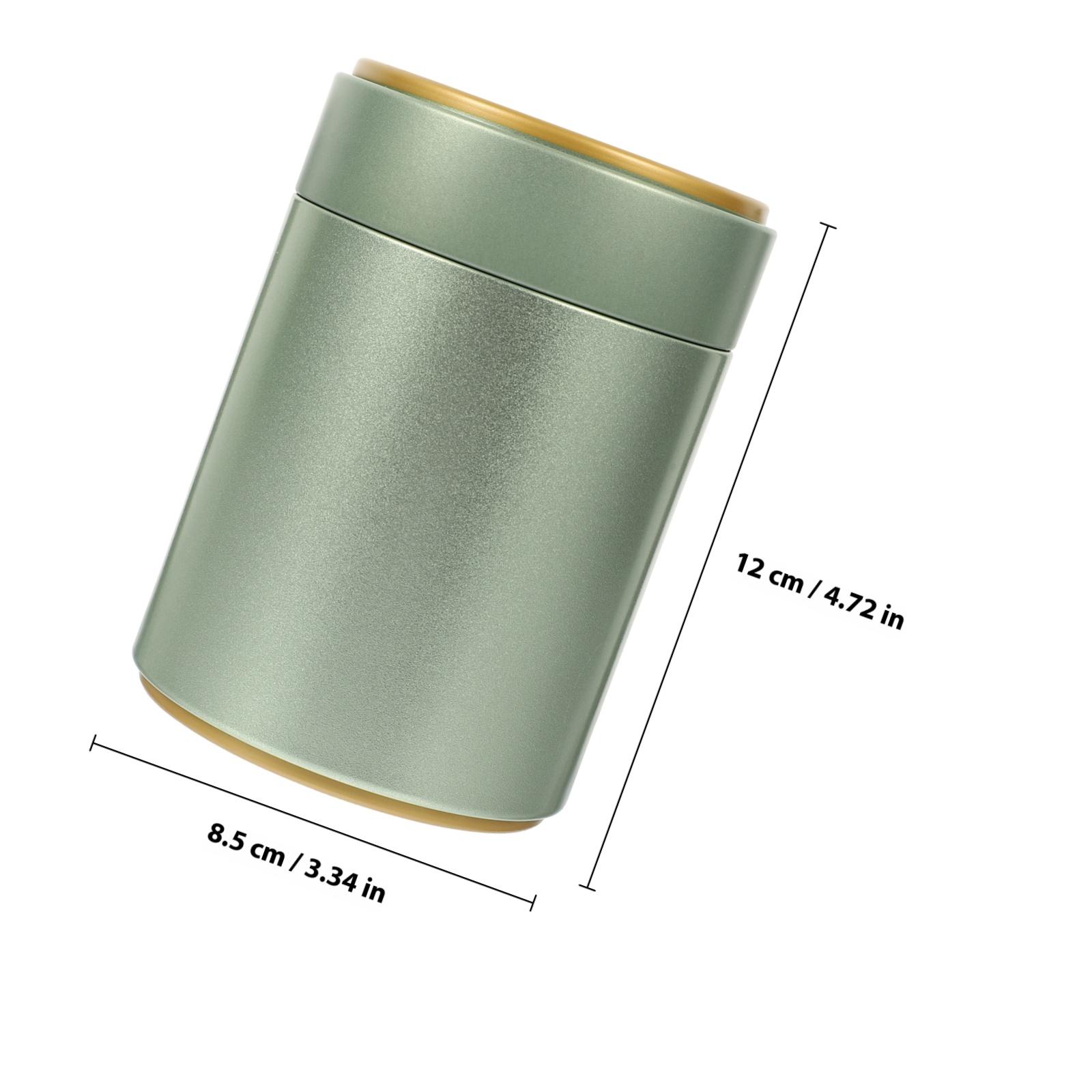 

Tea Canister Decorative Sealed Jar Tinplate Airtight Lid Moisture-Proof Storage Container Loose Tea Holder Coffee Bean Storage светло-зеленый