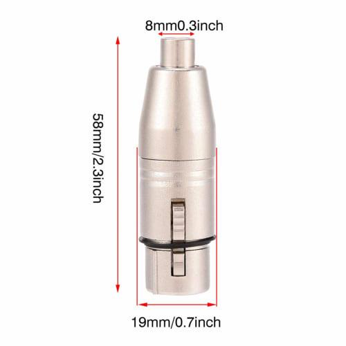 Topiky 2Pcs/Pack 3-Pin XLR Female Jack to RCA Female Audio Mic Microphone Connector Adapter for Connecting XLR Audio Cables
