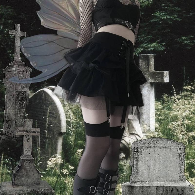Falda Ropa Gotica Elegante Para Mujer Falda Gótica De Estilo