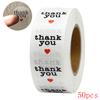 50-500Pcs Labels 1Inch Clear Gold Foil Thank You Stickers For Wedding Pretty Gift Cards Envelope Sealing Label Stickers