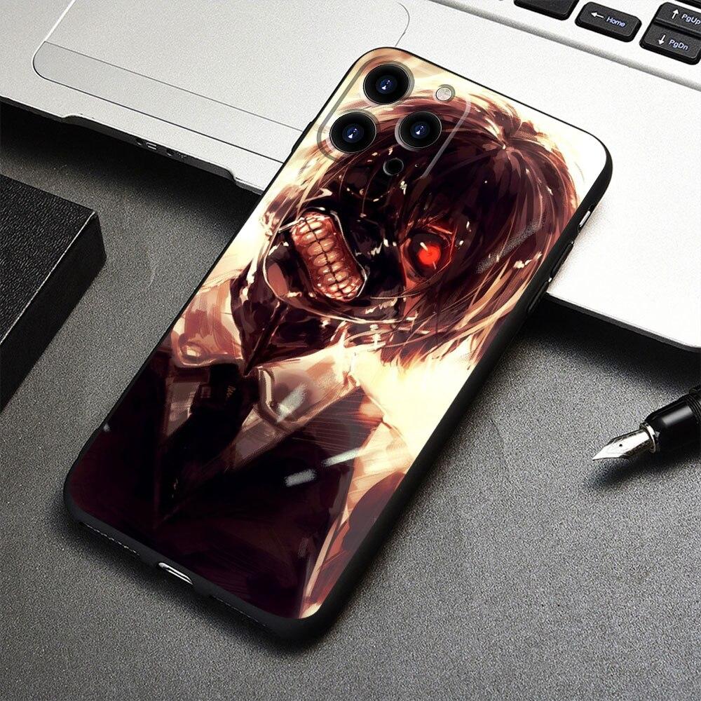Black Case For iPhone XS 13 Pro Max 8 Plus 11 7 XR 12 14 X Mini 5 6 6S 5S SE2 SE2022 Anime Manga Tokyo Ghouls