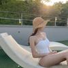 2026 Women's Slimming Triangle One-Piece Swimsuit - Tummy Concealing Beach & Hot Spring Swimwear