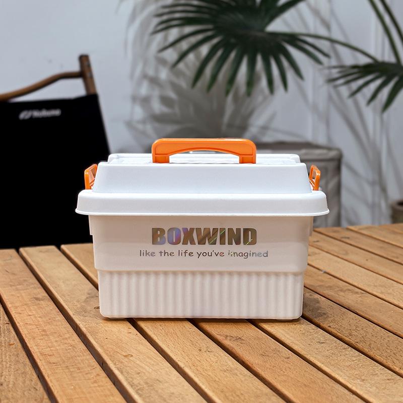 

1PC Outdoor Tissue Case Desktop Napkin Paper Storage Box Portable Camping Picnic Seasoning Bottle Organizer Sundries Bucket белый