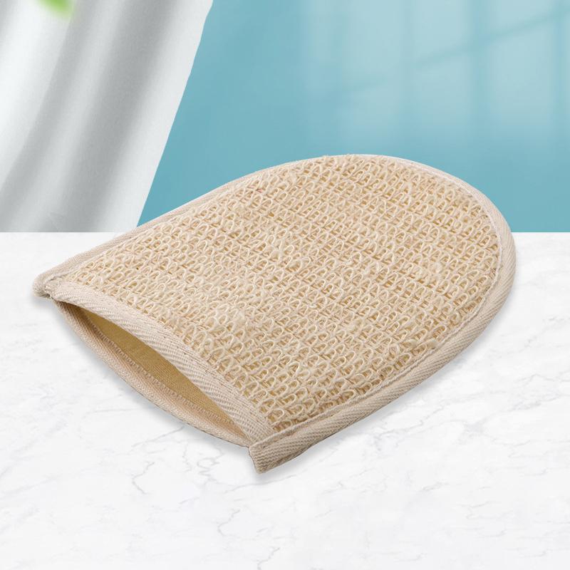 Weicher Natürlicher Sisalhandschuh Doppelseitiger Körperpeelingschwamm Duschkörper-Peelinghandschuh Für Dusche Spa Hautreinigung Badehandschuhe