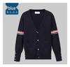 TB BROWIN V-neck Striped Wool Cardigan Sweater Casual Knitwear