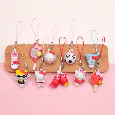 Cute Cartoon Sports Phone Charm - Small Boxing & Tennis Glove Design