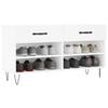 VidaXL Shoe Bench, Shoe Cabinet with 4 Shelves and Legs, Shoe Rack with 2 Drawers Living Room, Modern, 829732