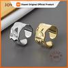 Real 925 Sterling Silver Bump Gold Color Ring For Fashion Women Party Cute Fine Jewelry Minimalist Accessories 2020 Gift