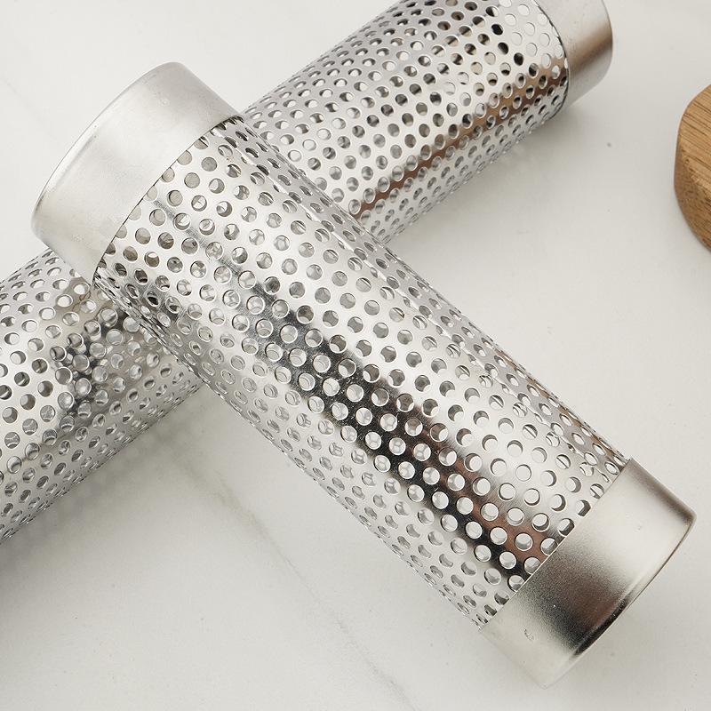 Cutie din Oțel Inoxidabil pentru Fum Rece cu Lemn de Fructe pentru Grătar în Aer Liber