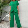 New Short Sleeved Pullover Round Neck Loose Casual Suit