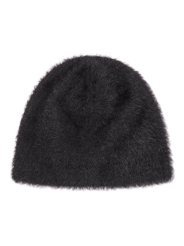 KIRSH Mohair Metal Logo Beanie [Black]