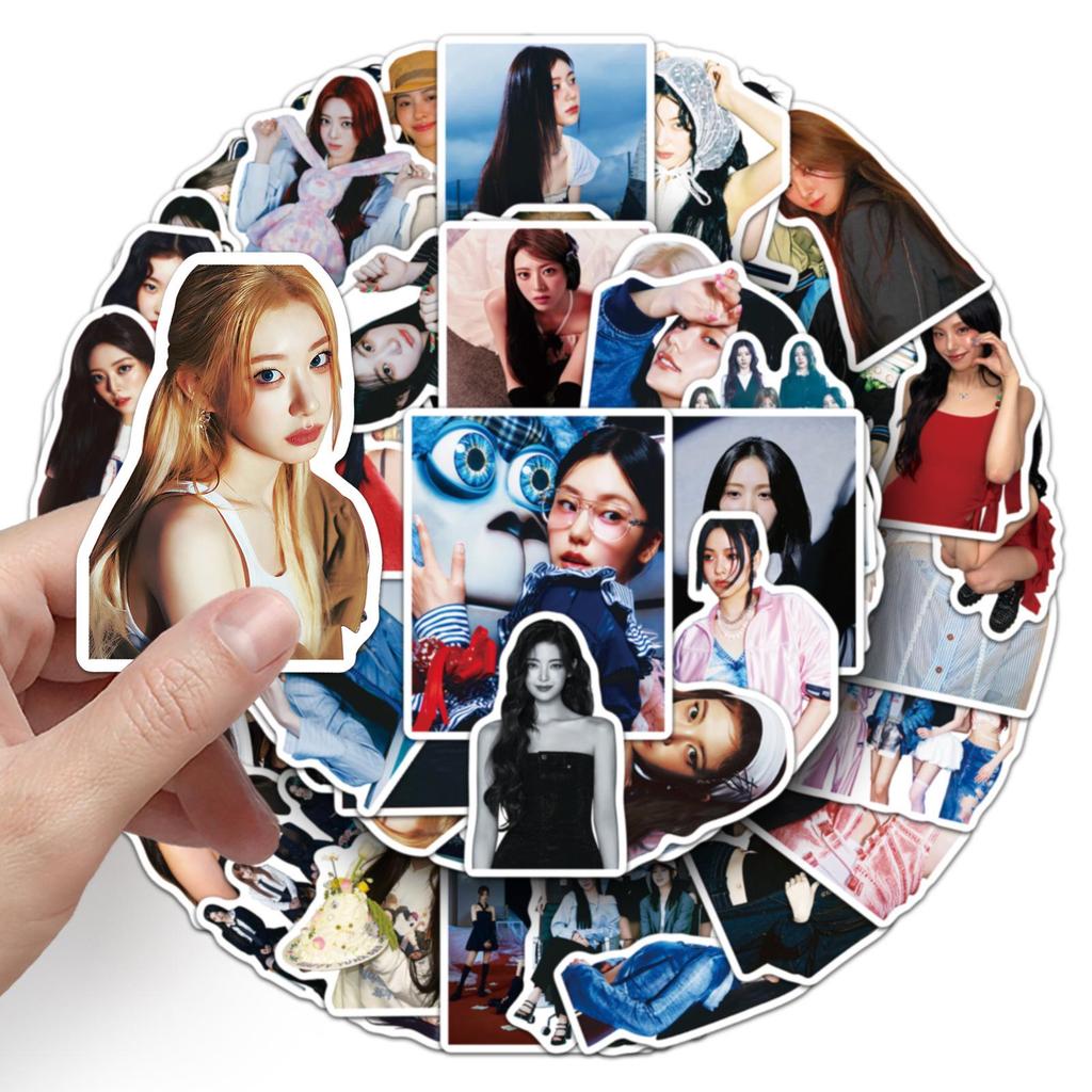 50pcs ITZY Graffiti Stickers - Korean Girl Group Decor for Water Bottles, Phone Cases, and Laptops