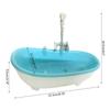 Bird Automatic Bathtub with Water Injections Hole Washing Cleaning Plastic Parrot Bath Parakeets Caged Bird Supplies