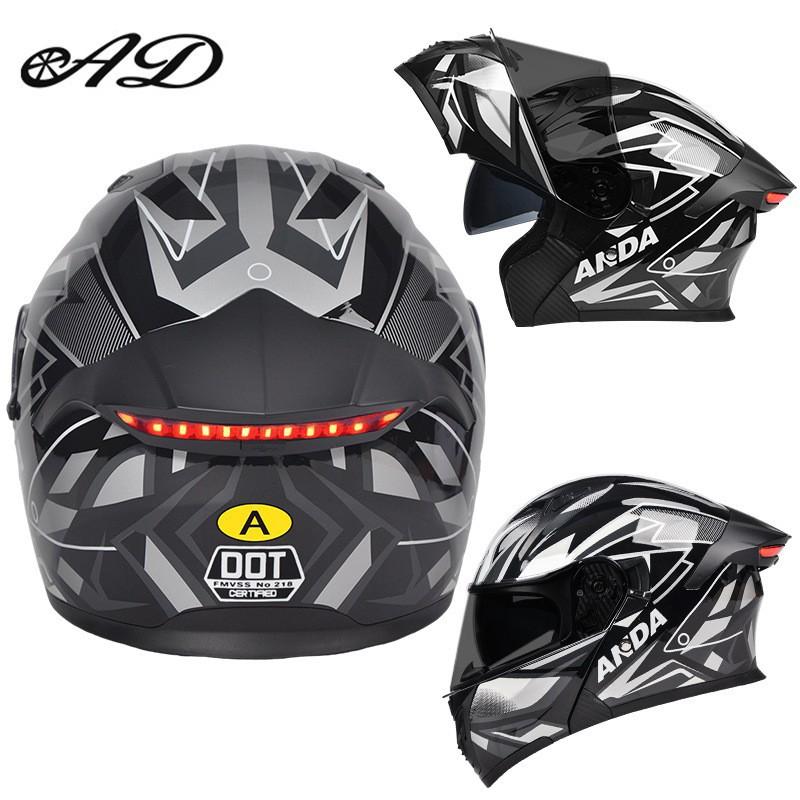 AD Factory Motorcycle Helmet Universalized Men Women Uncovering Four-season Riding Off-road Taillights