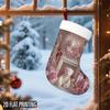 Christmas decoration fireplace hanging stocking1pc Christmas Stocking with 2D Flat Printing - Pink Wonderland