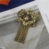 Vintage Gold Chain Fringed Brooch Medieval Jewelry Corsage Women'S Clothing Accessories Bronze Pin Clothing Accessories