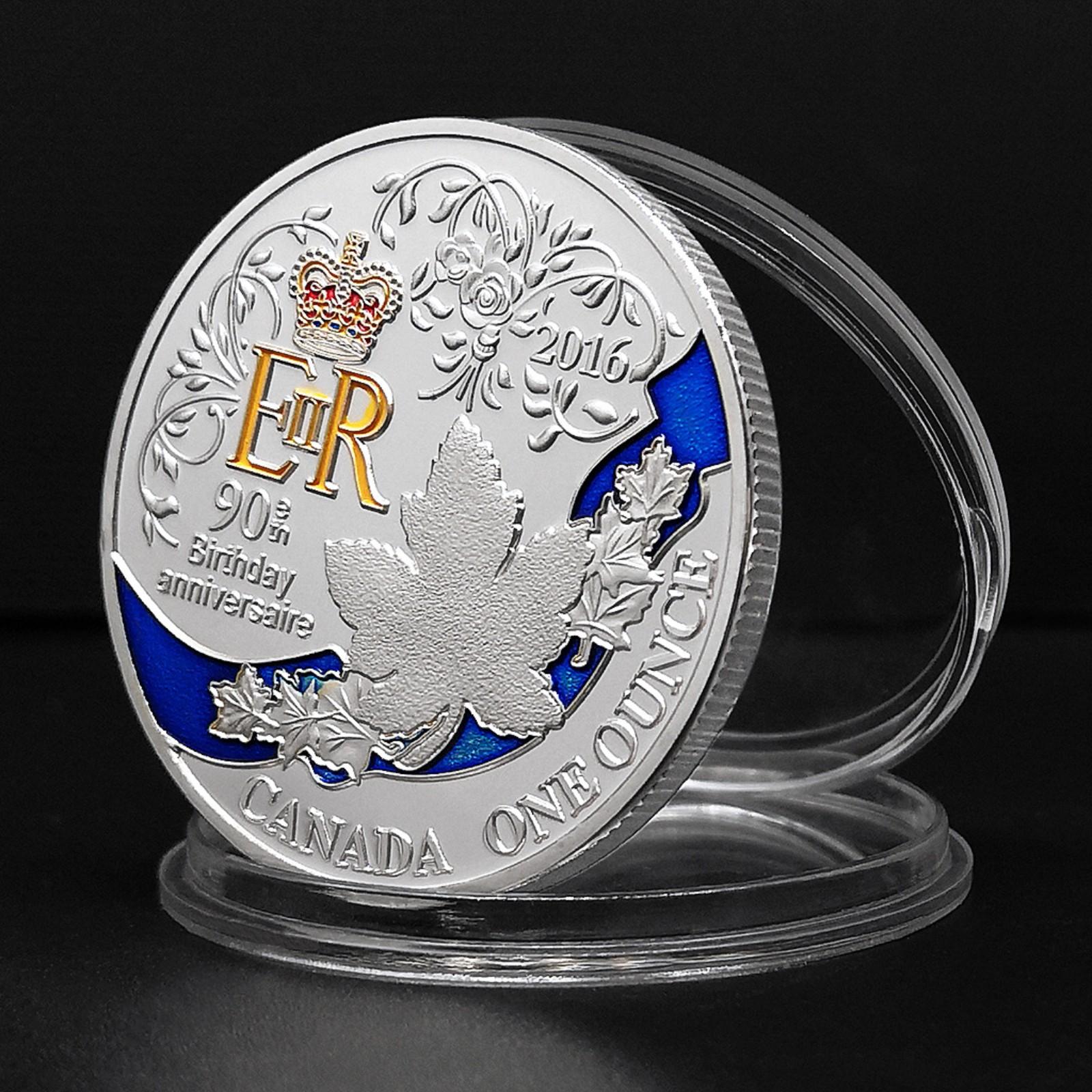 

Памятная юбилейная монета Позолоченная монета Монета для коллекционеров One Size серебряный