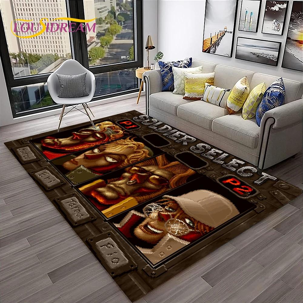 Cartoon Metal Slug Gamer Retro Game Carpet Rug for Home Living Room Bedroom Sofa Doormat Decor,kids Area Rug Non-slip Floor Mat