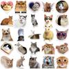 50Pcs Cats Theme Sticker Cartoon Animal Sticker for Journal Planner Pen Case Children Sticker for Rewarding Scrapbooking
