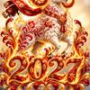 Russian New Year Party Supplies 2027 Flame Goat Static Glass Sticker, PVC Zodiac Sheep Window Cling for Home and Atmospheric Festival Art Store