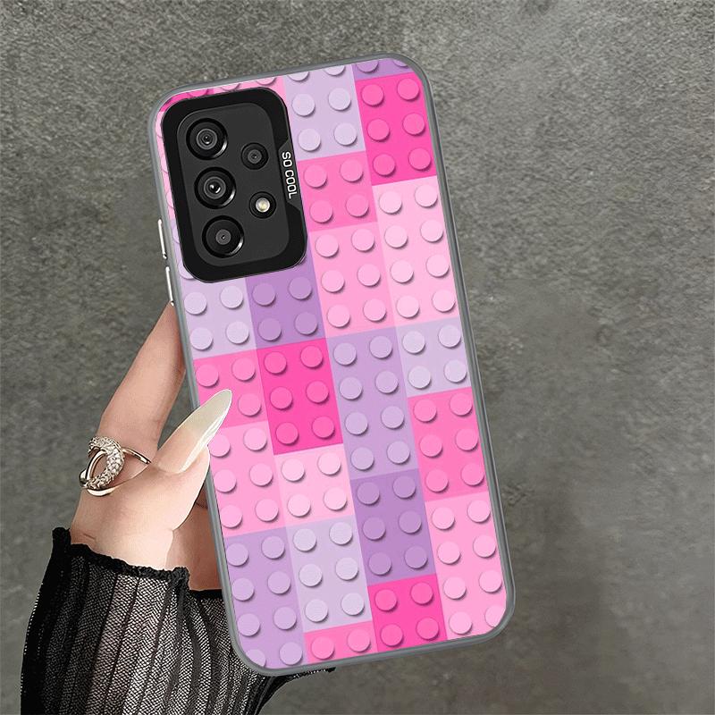 Fashion Building Blocks Pattern Shockproof Phone Case for Samsung A17 A16 A15 A14 A37 A57 A36 A56 A26 A35 A55 A25 A34 A54 A24 A1