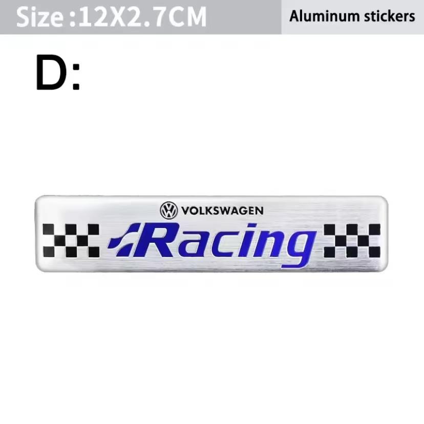 Volkswagen Series Aluminum Badge Car Body Stickers Decals For VW GTI Polo Golf Passat Tiguan Arteon Taigo Caddy Jetta CC Hub Cap