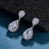 Temperament Elegant Zircon Water Drop Stud Earrings Bride Ladies High-end Earrings Fashion Super Flash Versatile Earrings Cross-border Hot Sale