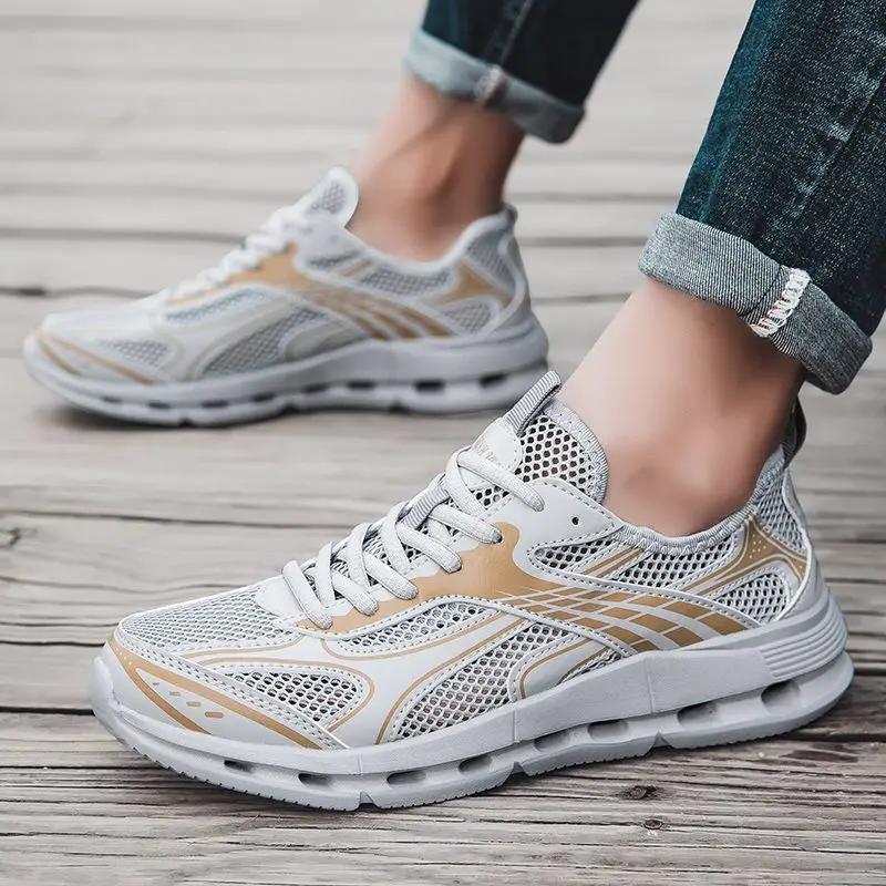 

Fashion Low-Top Sports Shoes for Men Mesh Upper Breathable Running Shoe in Promotion Walking All Brands Summer Sale Man Casual Sneaker 46