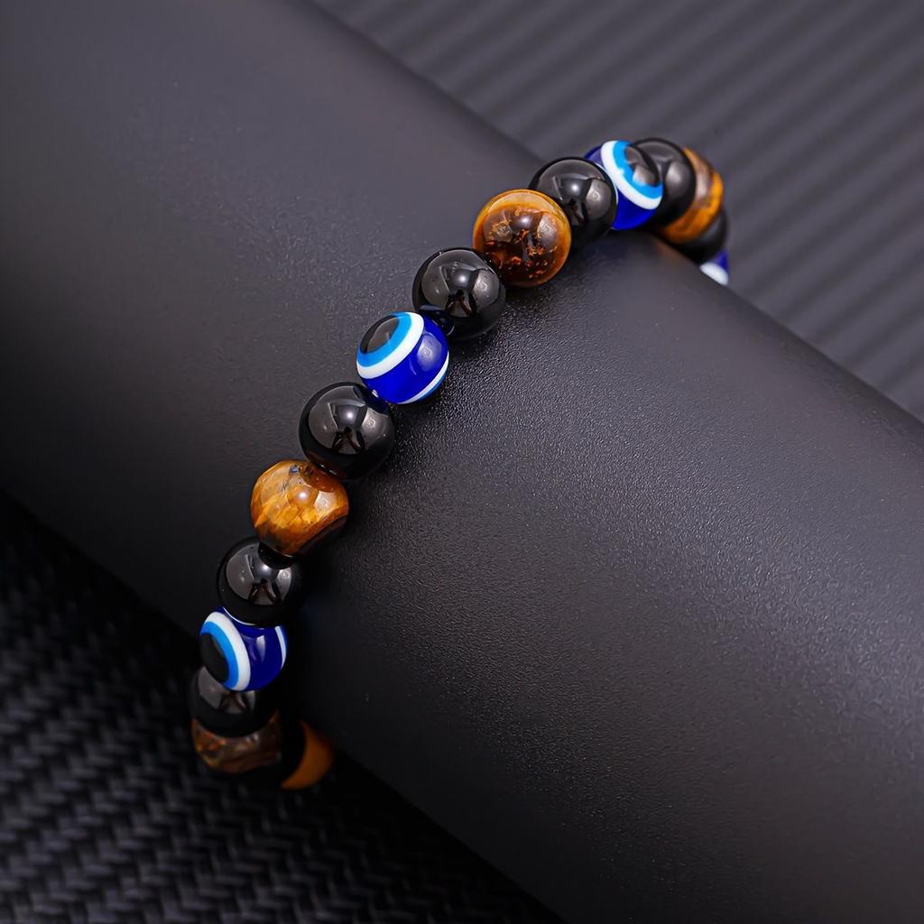Jewelry Men's Niche Tiger Stone Devil's Eye Bracelet Personalized Hip Hop No Color Loss Bracelet