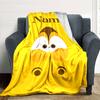 Customiz Name Personality Larva Blanket Soft &Warm Sofa Office Bed Travel Lunch Break Blanket, Gift Suitable All Seasons