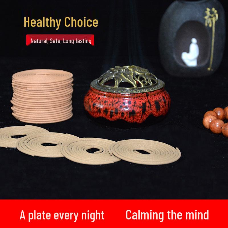 Sandalwood & Agarwood Jasmine Coil Incense for Deodorizing & Sleep Aid