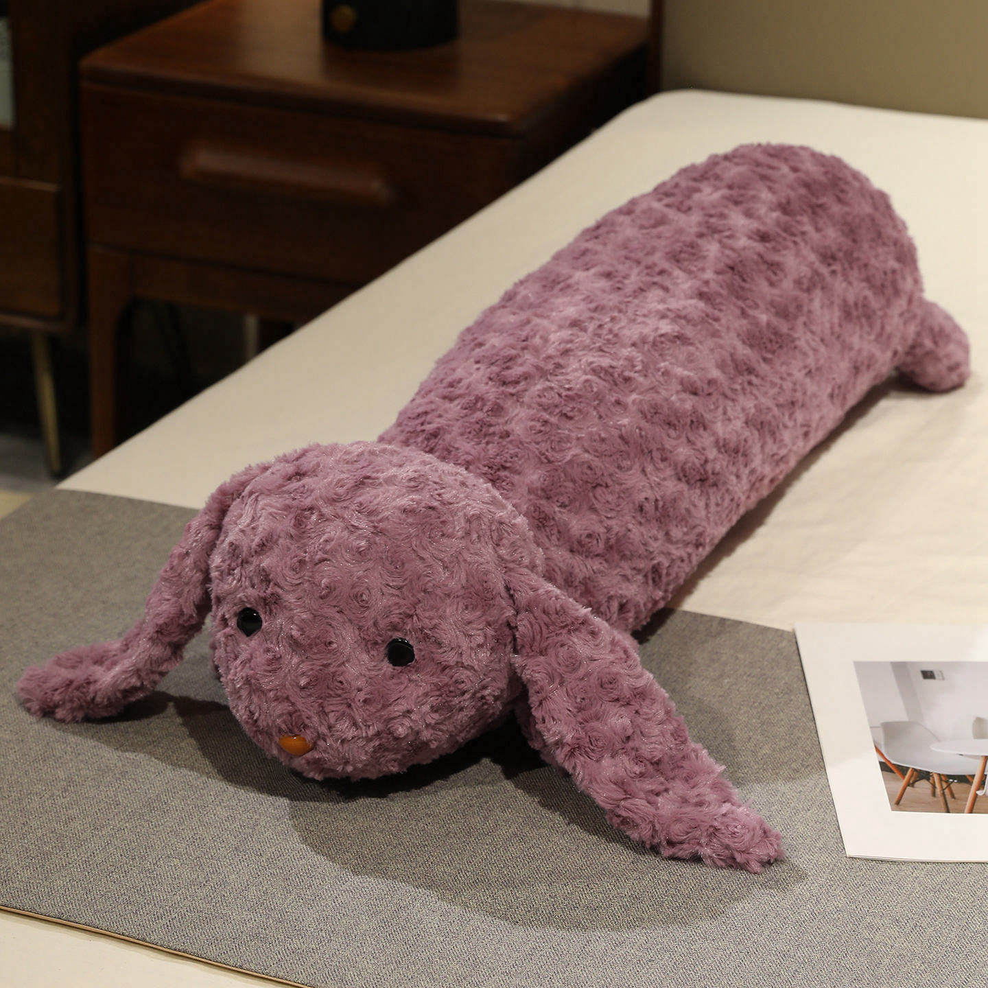 Мультяшное животное лежащий медведь кролик длинная подушка-валик плюшевая игрушка кукла свинка кукла для девочки успокаивающая тряпичная кукла 90cm（0.85kg）