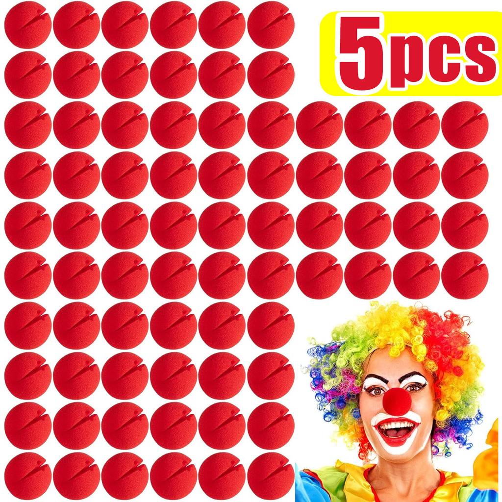 1/100pcs Red Clown Nose DIY Foam Sponge Balls Cosplay Costume Props Funny Circus Performance Party Halloween Decoration Supplies